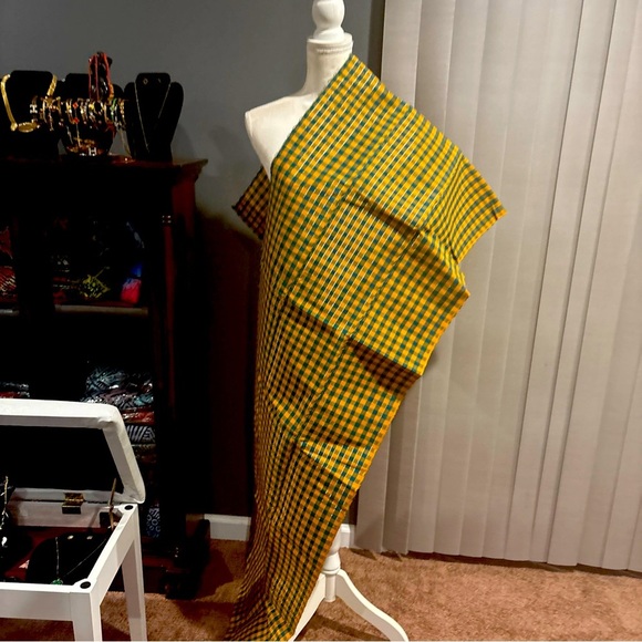 Aso oke Gele/Headwrap, Nigeria Woven Two Tone Aso Oke For Africa Wedding Attire - Picture 4 of 8